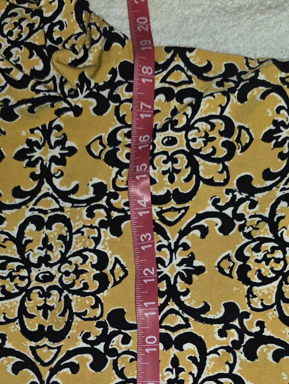 Yellow and Black Patterned Women's Midi Dress - Picture 6 of 12